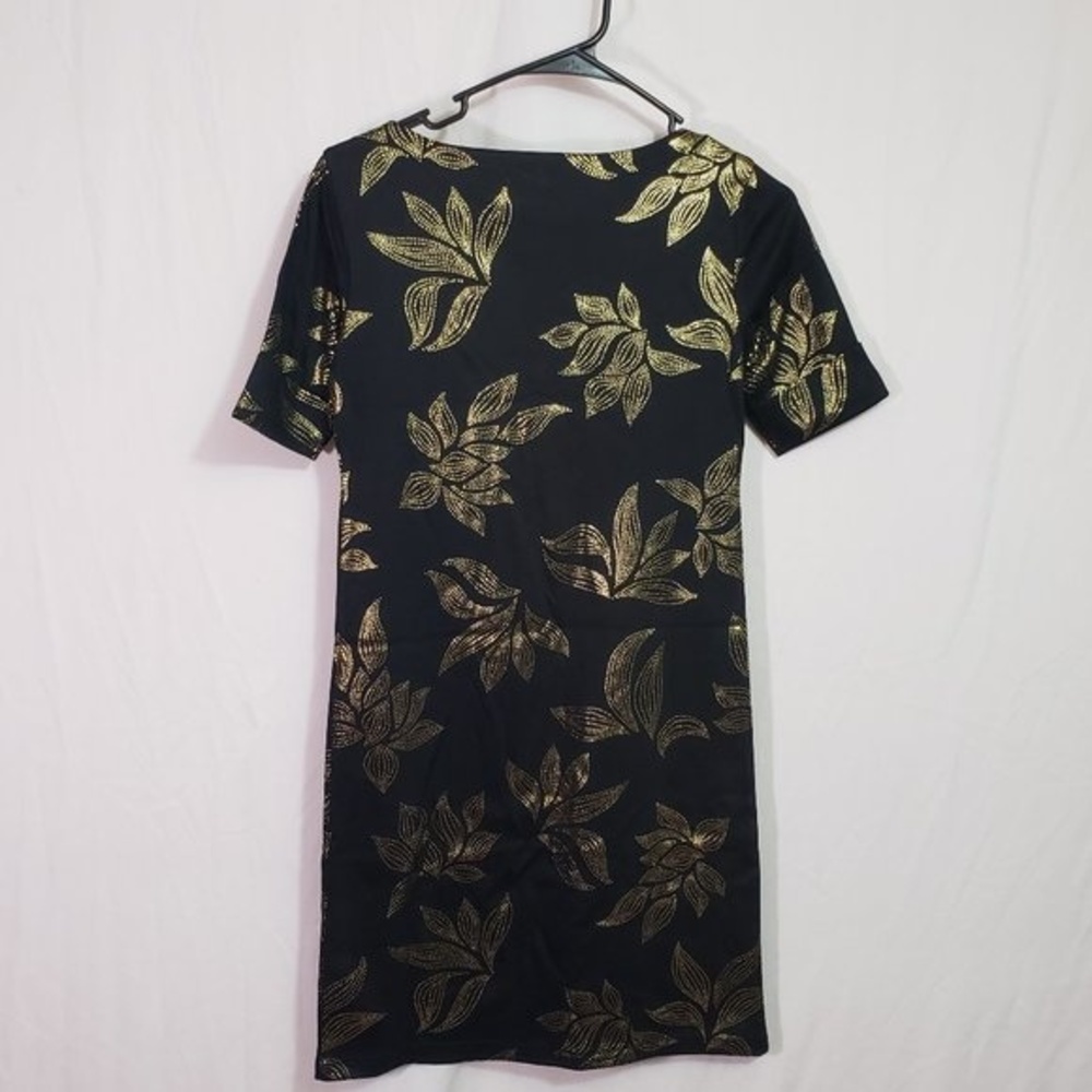 Karen Scott Deep Black Dot Print Dress Women’s Casual Dress (AH) - Picture 5 of 7